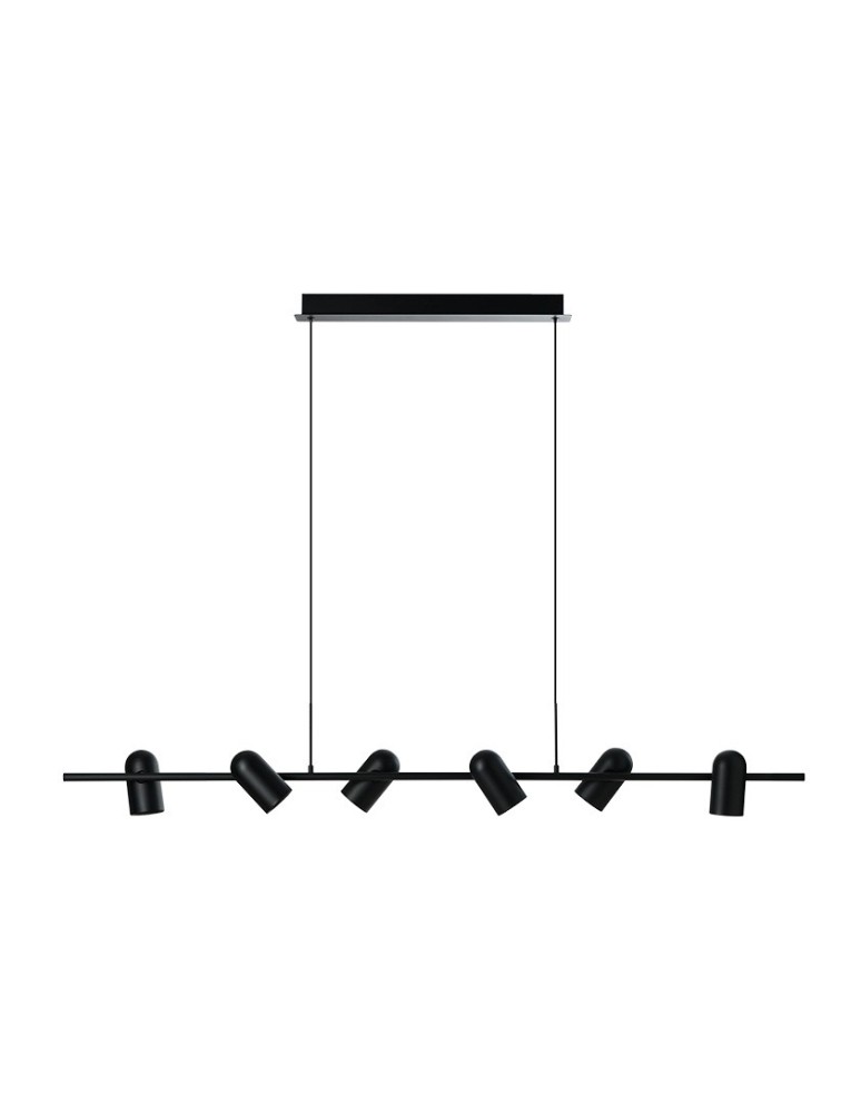 Pendant lamps over the island - Azzardo VIVI Pendant 6 BK/BK Black Matte/Black Matte 6xGU10 AZ5730 - product kolory-swiatla.pl 1