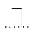 Pendant lamps over the island - Azzardo VIVI Pendant 6 GO/BK Black Matte/Gold Gloss 6xGU10 AZ5729 - product 1