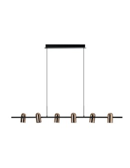 Azzardo VIVI Wisząca 6 GO/BK Czarny Mat/Złoty Połysk 6xGU10 AZ5729