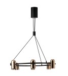 Modern pendant lamps - Azzardo VIVI Pendant 8 GO/BK Black Matte/Gold Gloss 8xGU10 AZ5731 - product 1