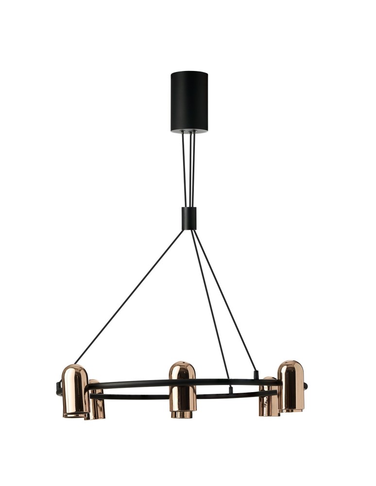 Modern pendant lamps - Azzardo VIVI Pendant 8 GO/BK Black Matte/Gold Gloss 8xGU10 AZ5731 - product kolory-swiatla.pl 1