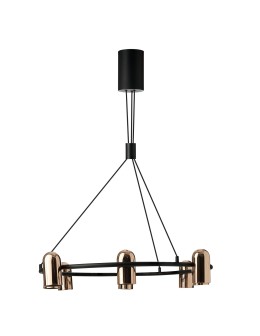 Azzardo VIVI Wisząca 8 GO/BK Czarny Mat/Złoty Połysk 8xGU10 AZ5731