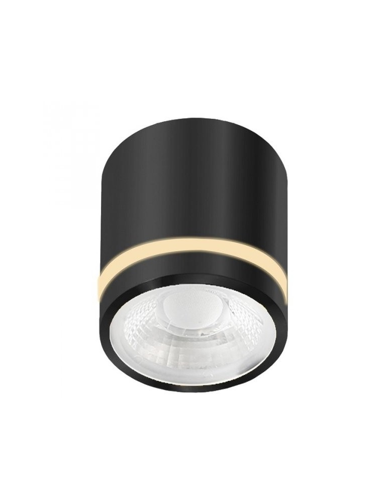 Hermetic ceiling luminaires - Azzardo Ceiling Hermetic VICI IP44 12W CCT SWITCH BK Black Matte 1xLED Light Colour Change Switch AZ6039 - product kolory-swiatla.pl 1