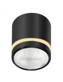 Azzardo Sufitowa Hermetyczna VICI IP44 12W CCT SWITCH BK Czarny Mat 1xLED Przełącznik Zmiany Barwy Światła AZ6039