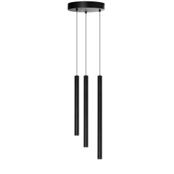 Azzardo Wisząca VERNO 3 4000K BK Czarny Mat 3xLED Rurki AZ6313