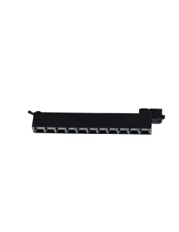 Azzardo SPACE TRACK 3LINE 30W CCT SWITCH BK Black Matte 1xLED Spotlight for 3F Triple Phase Rail Color Change Switch AZ6057