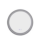 Illuminated mirrors - Azzardo SERGIO MIRROR 60 HEATED CCT SWITCH BK Black Matte/White Bathroom Mirror Heated Variable Color St. AZ5819 - product 1