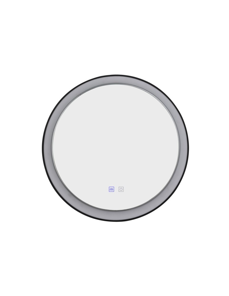 Illuminated mirrors - Azzardo SERGIO MIRROR 60 HEATED CCT SWITCH BK Black Matte/White Bathroom Mirror Heated Variable Color St. AZ5819 - product kolory-swiatla.pl 1