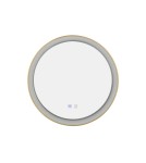 Illuminated mirrors - Azzardo SERGIO MIRROR 60 HEATED CCT SWITCH GO Brushed Gold/White Bathroom Mirror Heated Variable Color St. AZ5820 - product 1
