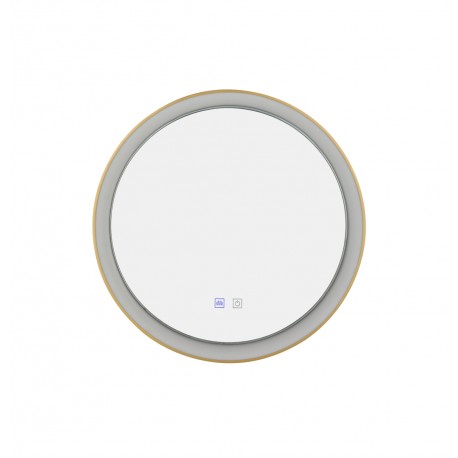 Azzardo SERGIO MIRROR 60 HEATED CCT SWITCH GO Złoty Szczotkowany/Biały Lustro Łazienkowe Podgrzewane Zmienna Barwa Św. AZ5820