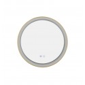 Azzardo SERGIO MIRROR 60 HEATED CCT SWITCH GO Złoty Szczotkowany/Biały Lustro Łazienkowe Podgrzewane Zmienna Barwa Św. AZ5820