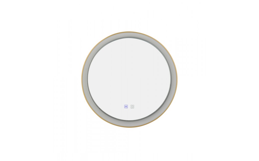 Azzardo SERGIO MIRROR 60 HEATED CCT SWITCH GO Złoty Szczotkowany/Biały Lustro Łazienkowe Podgrzewane Zmienna Barwa Św. AZ5820