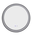 Illuminated mirrors - Azzardo SERGIO MIRROR 80 HEATED CCT SWITCH BK Black Matte/White Bathroom Mirror Heated Variable Color St. AZ5821 - product 1