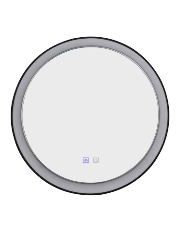 Azzardo SERGIO MIRROR 80 HEATED CCT SWITCH BK Black Matte/White Bathroom Mirror Heated Variable Color St. AZ5821