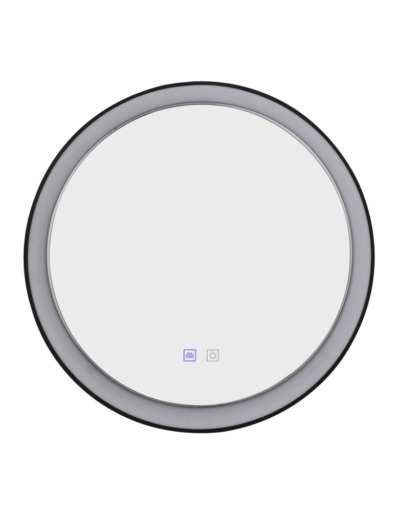 Illuminated mirrors - Azzardo SERGIO MIRROR 80 HEATED CCT SWITCH BK Black Matte/White Bathroom Mirror Heated Variable Color St. AZ5821 - product kolory-swiatla.pl 1