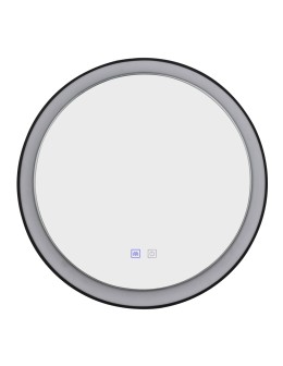 Azzardo SERGIO MIRROR 80 HEATED CCT SWITCH BK Black Matte/White Bathroom Mirror Heated Variable Color St. AZ5821