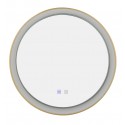 Azzardo SERGIO MIRROR 80 HEATED CCT SWITCH GO Złoty Szczotkowany/Biały Lustro Łazienkowe Podgrzewane Zmienna Barwa Św. AZ5822