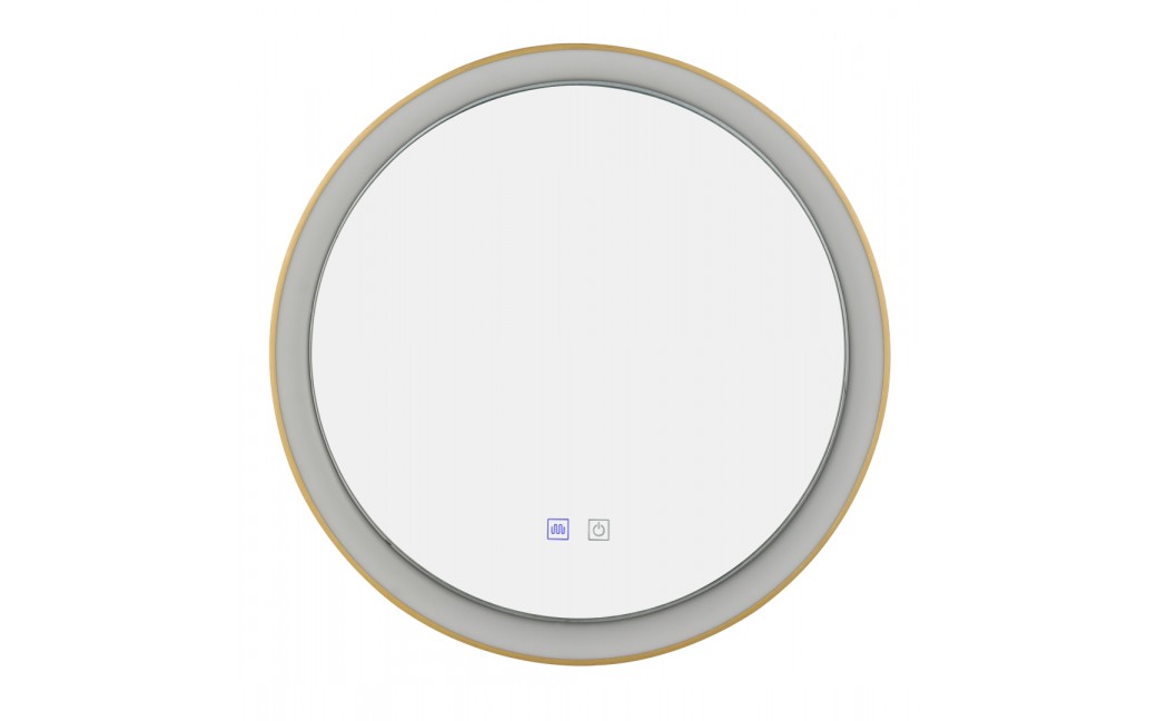 Azzardo SERGIO MIRROR 80 HEATED CCT SWITCH GO Złoty Szczotkowany/Biały Lustro Łazienkowe Podgrzewane Zmienna Barwa Św. AZ5822