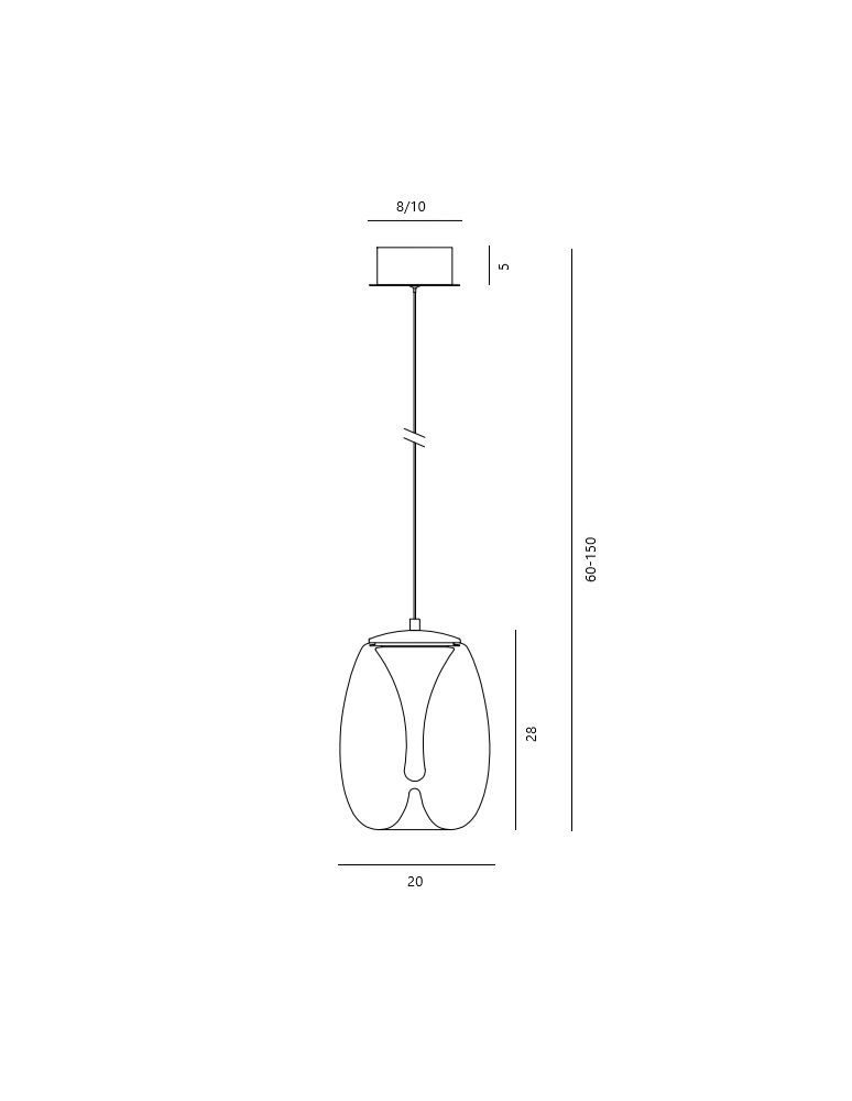 Single pendant lamps - Azzardo PAMELA 20 BRASS Amber/Brass 1xLED LED pendant AZ6184 - product kolory-swiatla.pl 2