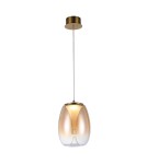 Single pendant lamps - Azzardo PAMELA 20 BRASS Amber/Brass 1xLED LED pendant AZ6184 - product 1