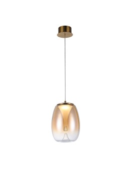 Azzardo PAMELA 20 BRASS Bursztynowy/Mosiądz 1xLED LED wisząca AZ6184