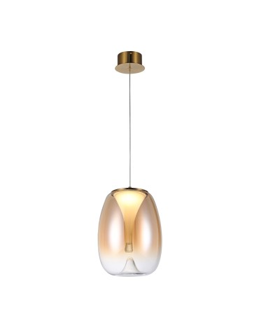 Azzardo PAMELA 27 BRASS Amber/Brass 1xLED LED pendant AZ6185