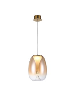 Azzardo PAMELA 27 BRASS Bursztynowy/Mosiądz 1xLED LED wisząca AZ6185