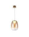 Azzardo PAMELA 27 BRASS Bursztynowy/Mosiądz 1xLED LED wisząca AZ6185