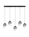 Azzardo PAMELA 11 LINE 5 SMOKY Dymiony/Czarny 5xLED LED wisząca AZ6269