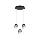 Triple pendant lamps - Azzardo PAMELA 11 ROUND 3 SMOKY smoky/black 3xLED LED pendant AZ6268 - product 1