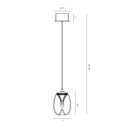 Single pendant lamps - Azzardo PAMELA 11 SMOKY Smoky/Black 1xLED LED pendant AZ6267 - product 2