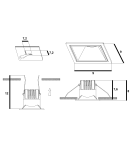 Square flush-mounted lamps - Azzardo OKOS 10W CCT SWITCH BK Black Matte/Transparent 1xLED Light Color Change Switch AZ5992 - product 3