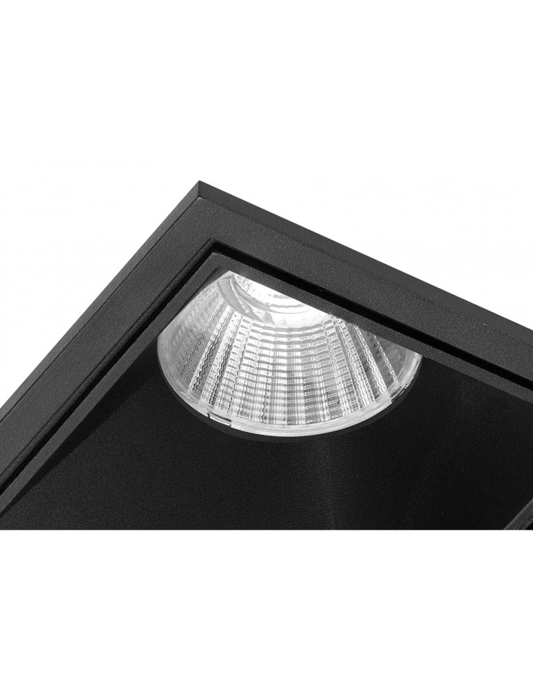 Square flush-mounted lamps - Azzardo OKOS 10W CCT SWITCH BK Black Matte/Transparent 1xLED Light Color Change Switch AZ5992 - product kolory-swiatla.pl 4
