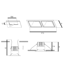 Square flush-mounted lamps - Azzardo OKOS 2 20W CCT SWITCH BK Black Matte/Transparent 1xLED Light Color Change Switch AZ5995 - product 3