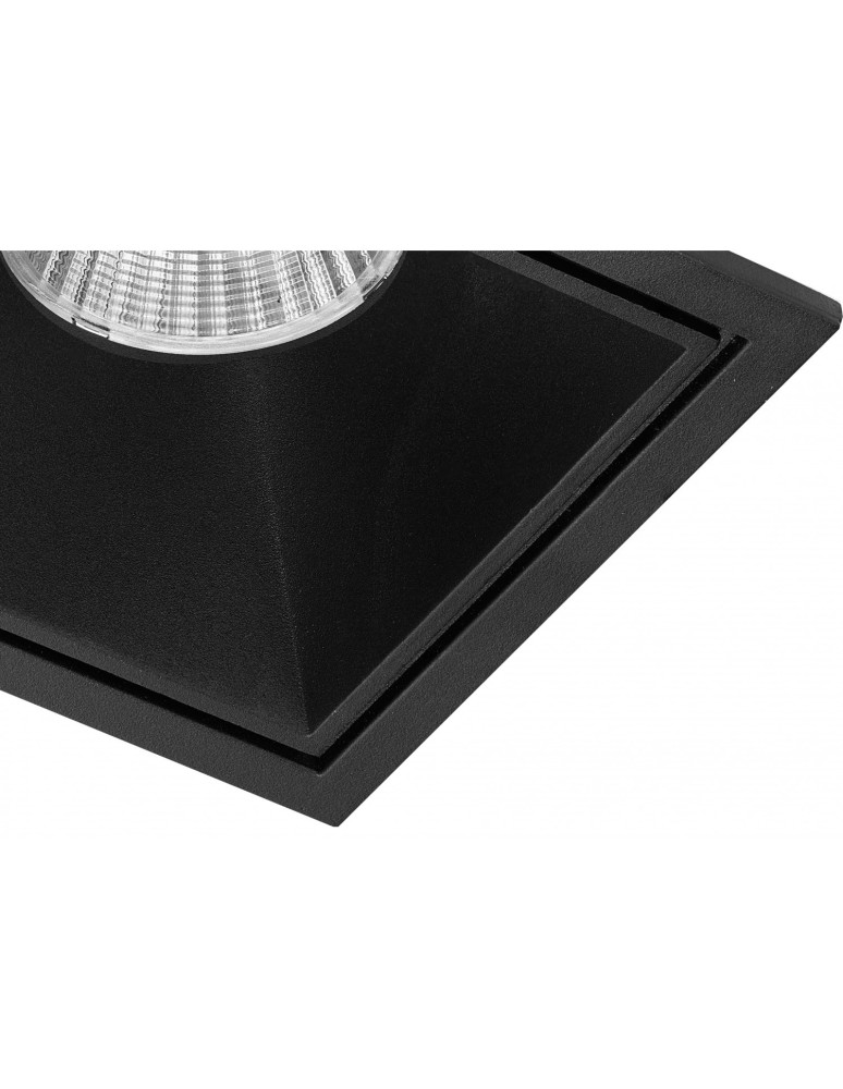 Square flush-mounted lamps - Azzardo OKOS 2 20W CCT SWITCH BK Black Matte/Transparent 1xLED Light Color Change Switch AZ5995 - product kolory-swiatla.pl 4