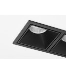 Square flush-mounted lamps - Azzardo OKOS 2 20W CCT SWITCH BK Black Matte/Transparent 1xLED Light Color Change Switch AZ5995 - product 2
