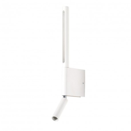 Azzardo OLIMPIA WALL 2 WH Biały 2xLED Kinkiet do Czytania, 2 źródła światła LED Górna Część Obracana AZ5966