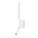 Azzardo OLIMPIA WALL 2 WH Biały 2xLED Kinkiet do Czytania, 2 źródła światła LED Górna Część Obracana AZ5966