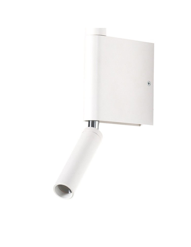 Wall lamps for bedrooms - Azzardo OLIMPIA WALL 2 WH White 2xLED Reading wall lamp, 2 LED light sources Top swivel AZ5966 - product kolory-swiatla.pl 2