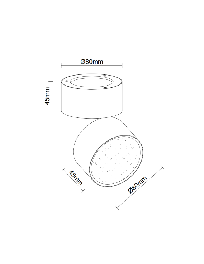 Spotlight ceiling lamps - Azzardo MONA 10W CCT SWITCH BK Black Matte 1xLED Surface-mounted Switched Light Color Change Switch AZ6035 - product kolory-swiatla.pl 2