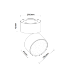 Spotlight ceiling lamps - Azzardo MONA 10W CCT SWITCH WH White 1xLED Surface-mounted Switched Light Color Change Switch AZ6036 - product 2