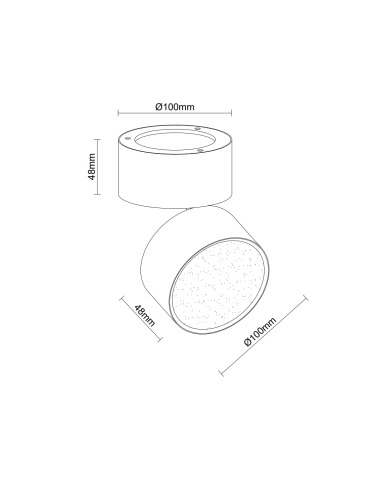 Azzardo MONA 15W CCT SWITCH BK Czarny Mat 1xLED Natynkowa Wychylna Przełącznik Zmiany Barwy Światła AZ6037 - produkt 2