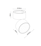 Spotlight ceiling lamps - Azzardo MONA 15W CCT SWITCH WH White 1xLED Surface-mounted Switched Light Color Change Switch AZ6038 - product 2