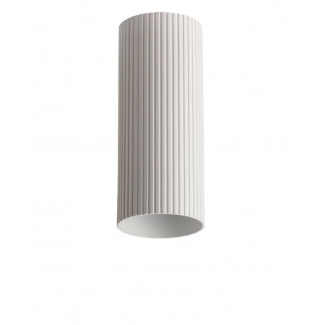 Azzardo LUCAS RIBBED TUBE 20 WH Biały Klosz Ryflowany Tuba do Skompletowania Lampy AZ6400