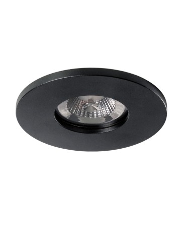 Azzardo KANT R IP44 BK Black Mat 1xGU10 Recessed Hermetic Round AZ6046.