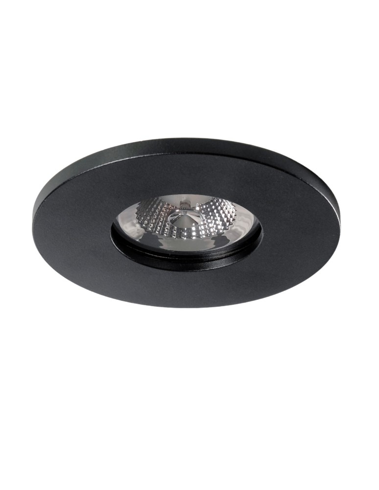 Flush-mounted hermetic lamps - Azzardo KANT R IP44 BK Black Mat 1xGU10 Recessed Hermetic Round AZ6046. - product kolory-swiatla.pl 1
