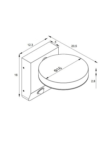 Azzardo IVER IP54 SENSOR 4000K DGR Szary Ciemny 1xLED Kinkiet Zewnętrzny z Czujnikiem Ruchu AZ5702 - produkt 2
