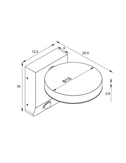 Azzardo IVER IP54 SENSOR 4000K DGR Szary Ciemny 1xLED Kinkiet Zewnętrzny z Czujnikiem Ruchu AZ5702 - produkt 2