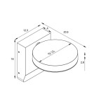 Outdoor wall lamps - Azzardo IVER IP54 4000K DGR Dark Grey 1xLED Outdoor Wall lamp AZ5704. - product 2