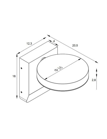 Azzardo IVER IP54 4000K DGR Szary Ciemny 1xLED Kinkiet Zewnętrzny AZ5704 - produkt 2